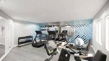 Gym with a bunch of exercise equipment at Aqua Bay Apartments in Naples, FL 34116